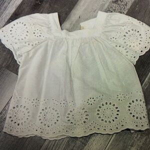 White Eyelet Kids Blouse